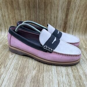 Froats Baltimore Penny Loafers‎ Men's Size 9.5 M Pink White Casual Shoes